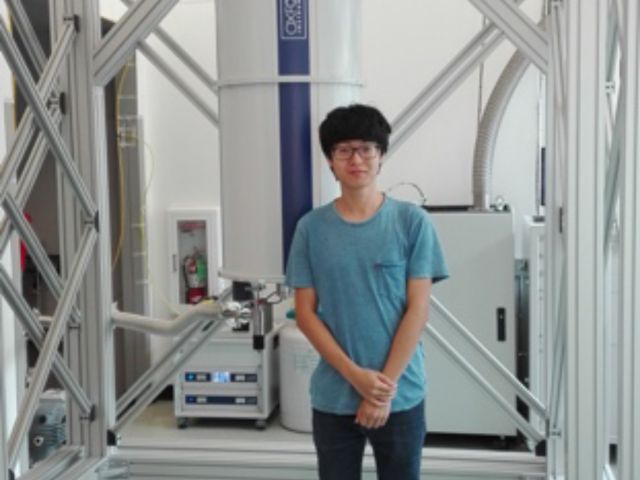 Yuntian with the dilution fridge