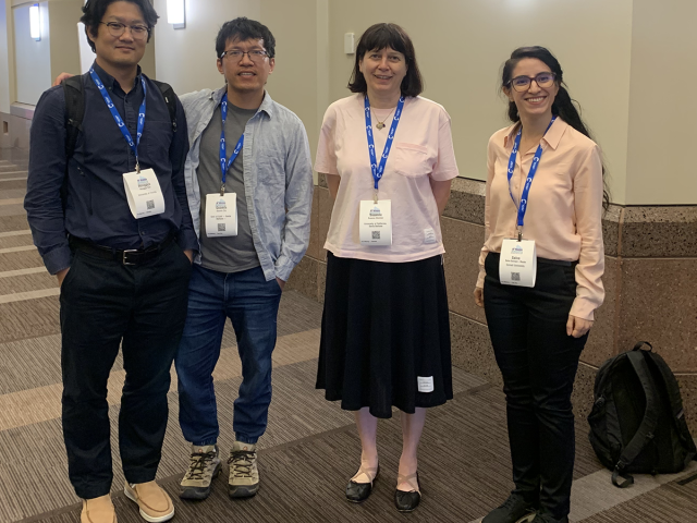 Current and former group members at M&M 2023 (From left: Honggyu, Guomin, Susanne, Salva)